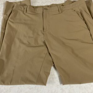 adidas Men's Khaki Flat Front pants waist 36 x 32
